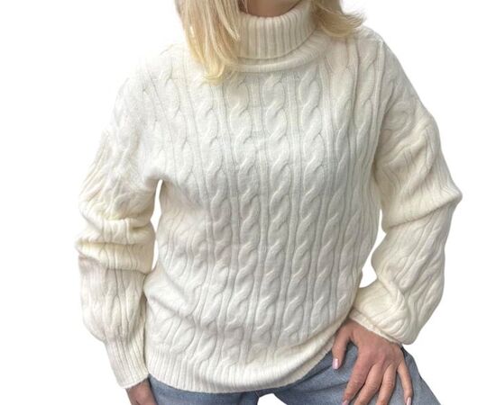 Свитер женский 24027 white р.46-52 "Elena&Vika" недорого оптом от прямого поставщика Фотография Свитер женский 24027 white р.46-52 "Elena&Vika" недорого оптом от прямого поставщика