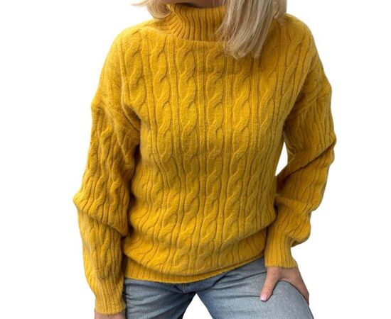 Свитер женский 24027 yellow р.46-52 "Elena&Vika" недорого оптом от прямого поставщика Фотография Свитер женский 24027 yellow р.46-52 "Elena&Vika" недорого оптом от прямого поставщика