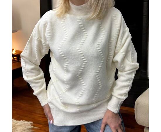 Свитер женский 24040 white р.46-52 "Elena&Vika" недорого оптом от прямого поставщика Фотография Свитер женский 24040 white р.46-52 "Elena&Vika" недорого оптом от прямого поставщика