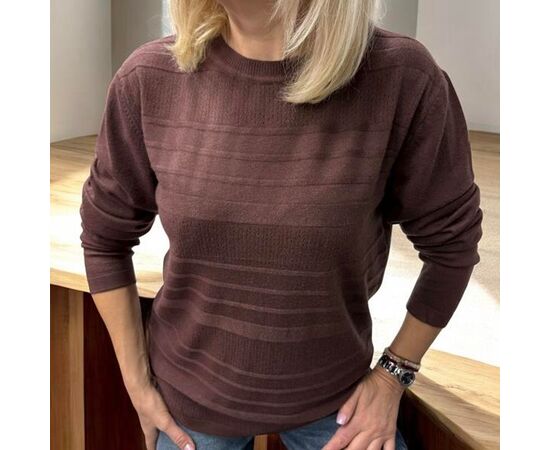 Свитер женский 25222 brown р.46-54 "Elena&Vika" недорого оптом от прямого поставщика Фотография Свитер женский 25222 brown р.46-54 "Elena&Vika" недорого оптом от прямого поставщика