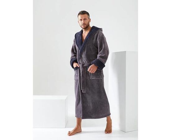 Халат мужской AL40 grey р.54-58 "Alberk" недорого оптом от прямого поставщика Фотография Халат мужской AL40 grey р.54-58 "Alberk" недорого оптом от прямого поставщика
