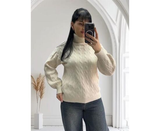 Светр жіночий 24027 beige р.46-50 "PULSE" недорого оптом від прямого постачальника Светр жіночий 24027 beige р.46-50 "PULSE" недорого оптом від прямого постачальника