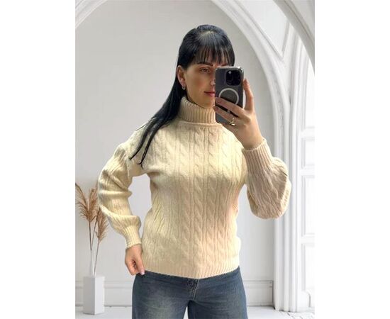Свитер женский 24027 l.beige р.46-50 "PULSE" недорого оптом от прямого поставщика Фотография Свитер женский 24027 l.beige р.46-50 "PULSE" недорого оптом от прямого поставщика