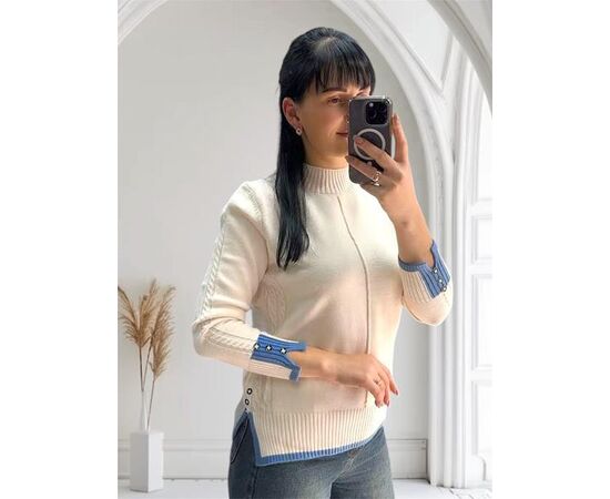 Светр жіночий 24034 l.beige р.42-46 "PULSE" недорого оптом від прямого постачальника Светр жіночий 24034 l.beige р.42-46 "PULSE" недорого оптом від прямого постачальника