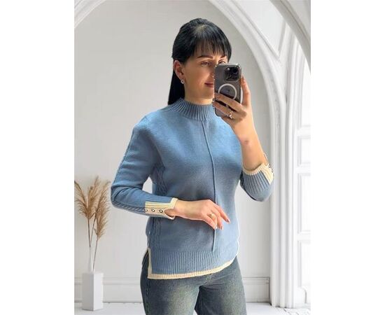 Свитер женский 24034 l.blue р.42-46 "PULSE" недорого оптом от прямого поставщика Фотография Свитер женский 24034 l.blue р.42-46 "PULSE" недорого оптом от прямого поставщика