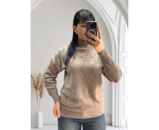 Светр жіночий 24040 beige р.48-52 "PULSE" недорого оптом від прямого постачальника Светр жіночий 24040 beige р.48-52 "PULSE" недорого оптом від прямого постачальника