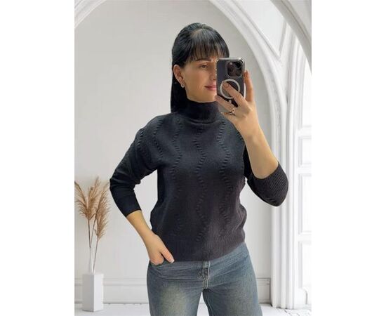 Светр жіночий 24040 black р.48-52 "PULSE" недорого оптом від прямого постачальника Светр жіночий 24040 black р.48-52 "PULSE" недорого оптом від прямого постачальника