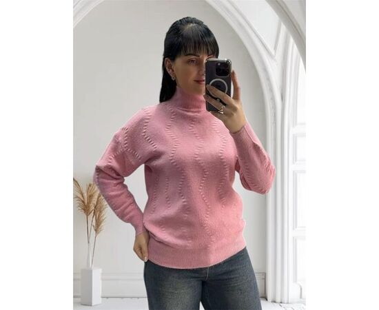 Светр жіночий 24040 pink р.48-52 "PULSE" недорого оптом від прямого постачальника Светр жіночий 24040 pink р.48-52 "PULSE" недорого оптом від прямого постачальника