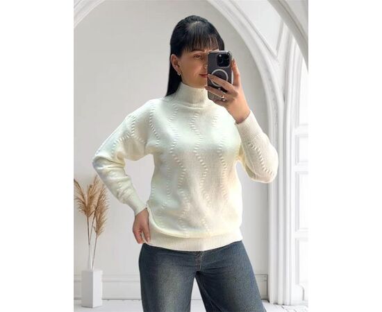 Светр жіночий 24040 white р.48-52 "PULSE" недорого оптом від прямого постачальника Светр жіночий 24040 white р.48-52 "PULSE" недорого оптом від прямого постачальника