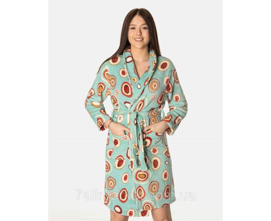 Халат жіночий домашній р-ри 48-56 (мікс кв)"NICOLAS" купити недорого від прямого постачальника, зображення 3
