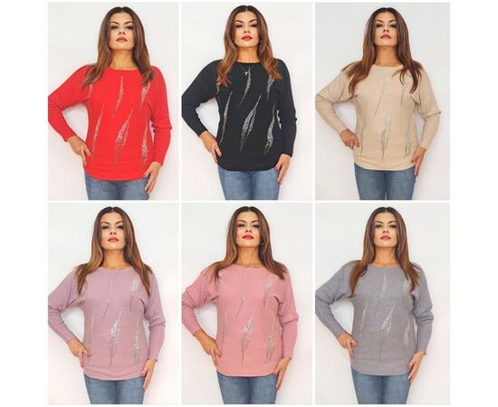 Светр жіночий 2243 mix р.48-52 "ITALIA" недорого оптом від прямого постачальника Светр жіночий 2243 mix р.48-52 "ITALIA" недорого оптом від прямого постачальника