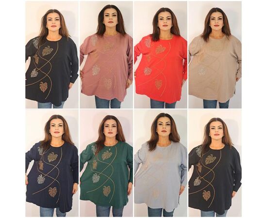 Свитер женский 2233 mix р.54-60 "ITALIA" недорого оптом от прямого поставщика Фотография Свитер женский 2233 mix р.54-60 "ITALIA" недорого оптом от прямого поставщика