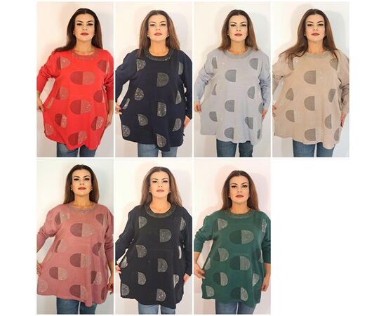 Свитер женский 2235 mix р.54-60 "ITALIA" недорого оптом от прямого поставщика Фотография Свитер женский 2235 mix р.54-60 "ITALIA" недорого оптом от прямого поставщика