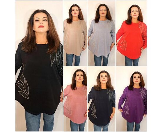 Свитер женский 2236 mix р.54-60 "ITALIA" недорого оптом от прямого поставщика Фотография Свитер женский 2236 mix р.54-60 "ITALIA" недорого оптом от прямого поставщика