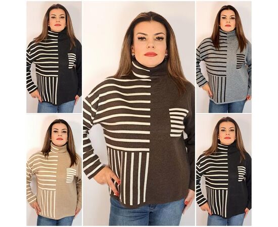 Свитер женский 2240 mix р.48-52 "ITALIA" недорого оптом от прямого поставщика Фотография Свитер женский 2240 mix р.48-52 "ITALIA" недорого оптом от прямого поставщика