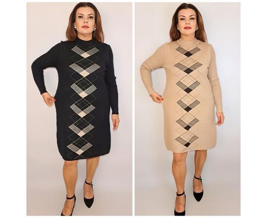 Сукня тепла жіноча 2260 mix р.48-54 "ITALIA" недорого оптом від прямого постачальника Сукня тепла жіноча 2260 mix р.48-54 "ITALIA" недорого оптом від прямого постачальника