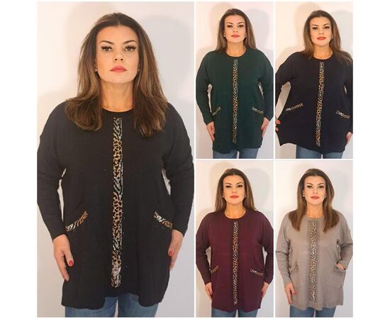 Свитер женский 2269 mix р.54-60 "ITALIA" недорого оптом от прямого поставщика Фотография Свитер женский 2269 mix р.54-60 "ITALIA" недорого оптом от прямого поставщика