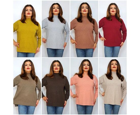 Свитер женский 2255 mix р.52-56 "ITALIA" недорого оптом от прямого поставщика Фотография Свитер женский 2255 mix р.52-56 "ITALIA" недорого оптом от прямого поставщика