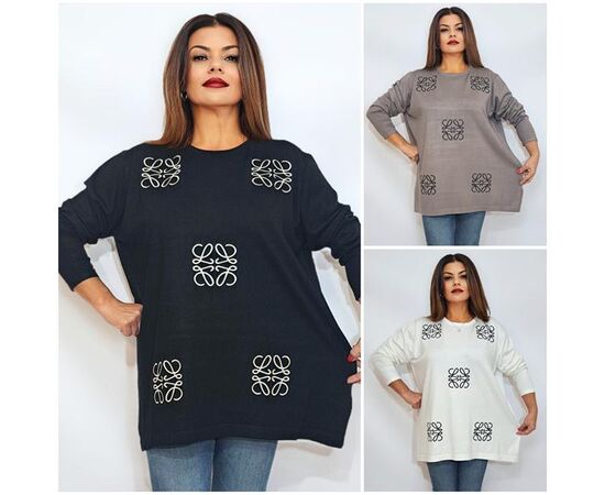 Свитер женский 2229 mix р.58-62 "ITALIA" недорого оптом от прямого поставщика Фотография Свитер женский 2229 mix р.58-62 "ITALIA" недорого оптом от прямого поставщика