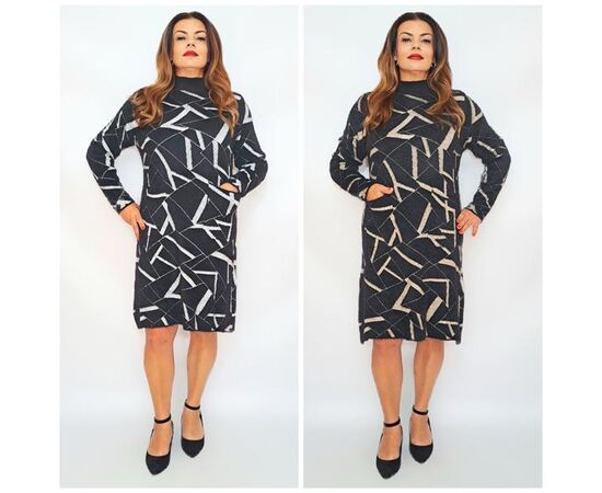 Сукня тепла жіноча 2261 mix р.50-54 "ITALIA" недорого оптом від прямого постачальника Сукня тепла жіноча 2261 mix р.50-54 "ITALIA" недорого оптом від прямого постачальника