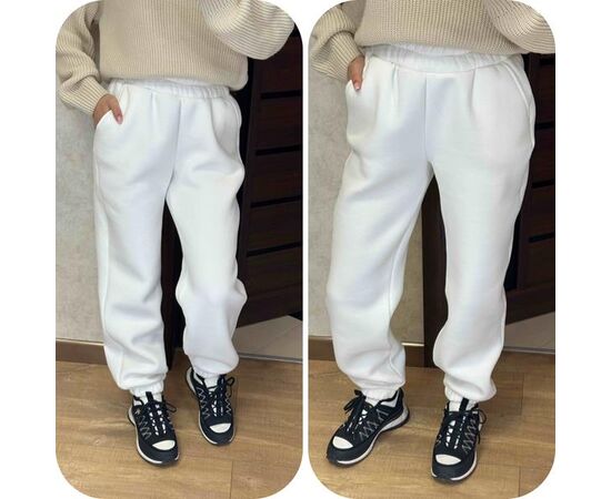 Штани спортивні жіночі теплі 301 white р.42-56 "VALENTINA" недорого оптом від прямого постачальника Штани спортивні жіночі теплі 301 white р.42-56 "VALENTINA" недорого оптом від прямого постачальника