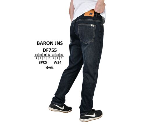 Джинсы мужские DF755 black р.29-36 "God Baron" недорого оптом от прямого поставщика Фотография Джинсы мужские DF755 black р.29-36 "God Baron" недорого оптом от прямого поставщика