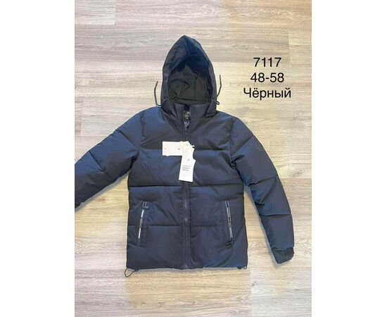 Куртка мужская зимняя 7117 black р.48-58 "Lina" недорого оптом от прямого поставщика Фотография Куртка мужская зимняя 7117 black р.48-58 "Lina" недорого оптом от прямого поставщика