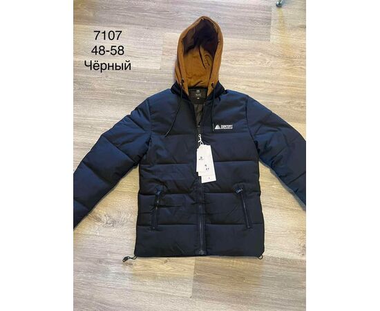 Куртка мужская зимняя 7107 black р.52-62 "Lina" недорого оптом от прямого поставщика Фотография Куртка мужская зимняя 7107 black р.52-62 "Lina" недорого оптом от прямого поставщика