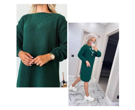 Платье тёплое женское SV947 green р.46-56 "WHITE" недорого оптом от прямого поставщика Фотография Платье тёплое женское SV947 green р.46-56 "WHITE" недорого оптом от прямого поставщика