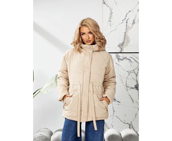 Куртка женская зимняя 292 l.beige р.S-L "Deliv" недорого оптом от прямого поставщика Фотография Куртка женская зимняя 292 l.beige р.S-L "Deliv" недорого оптом от прямого поставщика