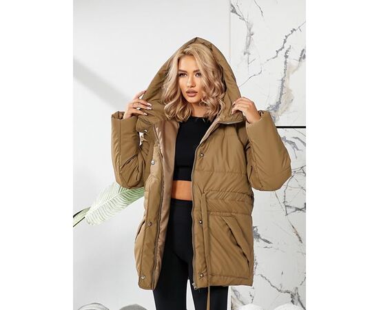 Куртка женская зимняя 292 l.brown р.S-L "Deliv" недорого оптом от прямого поставщика Фотография Куртка женская зимняя 292 l.brown р.S-L "Deliv" недорого оптом от прямого поставщика