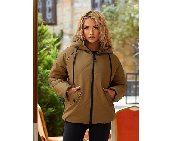 Куртка женская зимняя 295 d.beige р.S-L "Deliv" недорого оптом от прямого поставщика Фотография Куртка женская зимняя 295 d.beige р.S-L "Deliv" недорого оптом от прямого поставщика