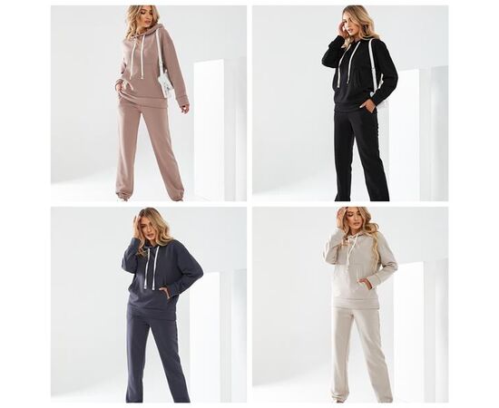 Костюм спортивный женский тёплый 801 black р.S-L "Deliv" недорого оптом от прямого поставщика Фотография Костюм спортивный женский тёплый 801 black р.S-L "Deliv" недорого оптом от прямого поставщика