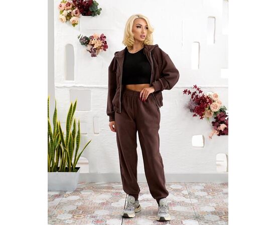 Костюм спортивный женский 811 brown р.S-L "Deliv" недорого оптом от прямого поставщика Фотография Костюм спортивный женский 811 brown р.S-L "Deliv" недорого оптом от прямого поставщика