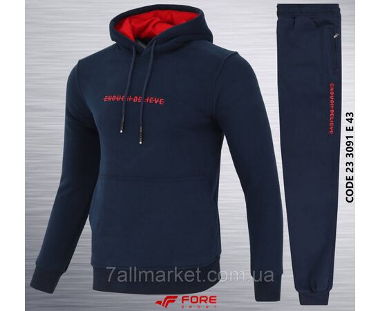 Спортивный мужской костюм на флисе FORE размеры  M-3XL (2цв) "REMAIN" купить недорого от прямого поставщика, изображение 2 Фотография Спортивный мужской костюм на флисе FORE размеры  M-3XL (2цв) "REMAIN" купить недорого от прямого поставщика, изображение 2