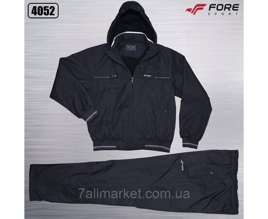 Спортивный мужской костюм плащевка на флисе FORE размеры  M-3XL (3цв) "REMAIN" купить недорого от прямого поставщика, изображение 2 Фотография Спортивный мужской костюм плащевка на флисе FORE размеры  M-3XL (3цв) "REMAIN" купить недорого от прямого поставщика, изображение 2