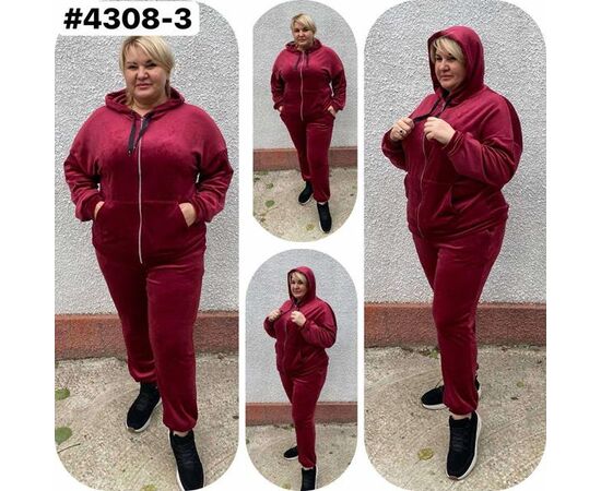 Костюм спортивный женский 4308-3 wine р.54-60 "ZLATA" недорого оптом от прямого поставщика Фотография Костюм спортивный женский 4308-3 wine р.54-60 "ZLATA" недорого оптом от прямого поставщика