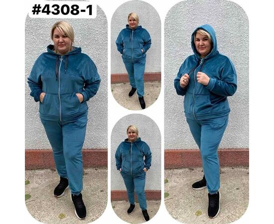 Костюм спортивный женский 4308-1 blue р.54-60 "ZLATA" недорого оптом от прямого поставщика Фотография Костюм спортивный женский 4308-1 blue р.54-60 "ZLATA" недорого оптом от прямого поставщика