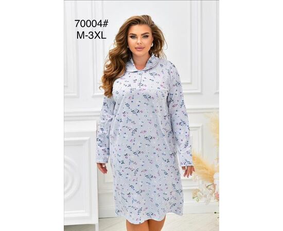 Ночнушка женская 70004 l.blue р.M-3XL "HOME STYLE" недорого оптом от прямого поставщика Фотография Ночнушка женская 70004 l.blue р.M-3XL "HOME STYLE" недорого оптом от прямого поставщика