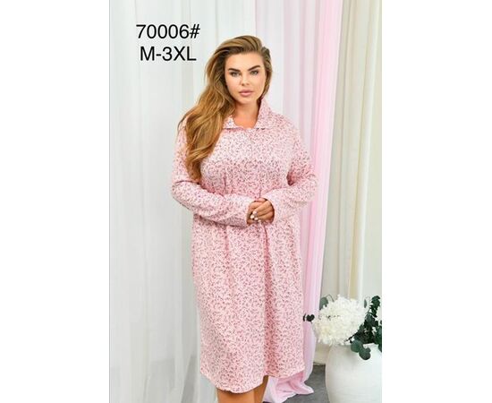 Ночнушка женская 70006 peach р.M-3XL "HOME STYLE" недорого оптом от прямого поставщика Фотография Ночнушка женская 70006 peach р.M-3XL "HOME STYLE" недорого оптом от прямого поставщика