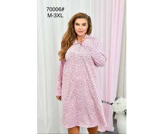 Нічня жіноча 70006 pink р.M-3XL "HOME STYLE" недорого оптом від прямого постачальника Нічня жіноча 70006 pink р.M-3XL "HOME STYLE" недорого оптом від прямого постачальника