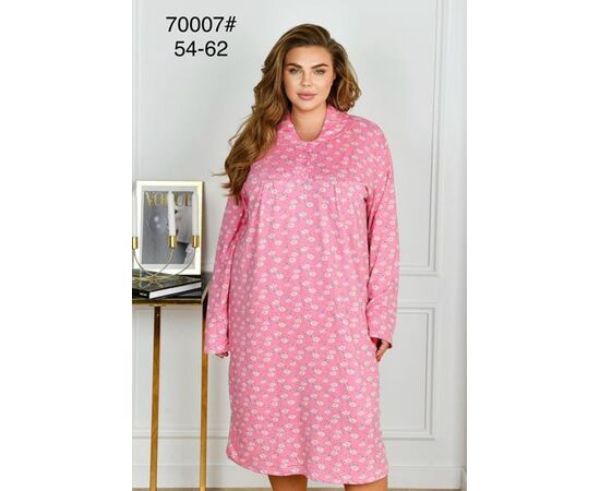 Нічня жіноча 70007 pink р.54-62 "HOME STYLE" недорого оптом від прямого постачальника Нічня жіноча 70007 pink р.54-62 "HOME STYLE" недорого оптом від прямого постачальника