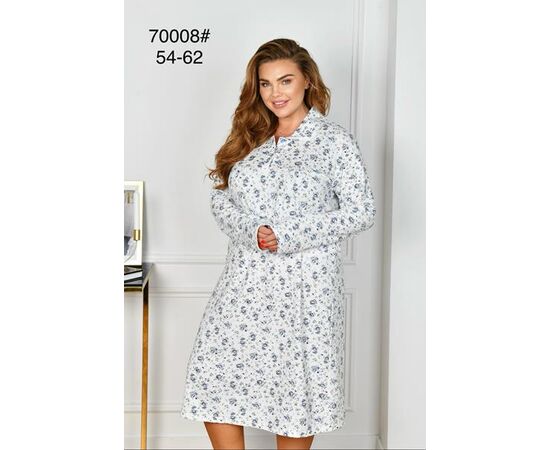 Нічня жіноча 70008 l.blue р.54-62 "HOME STYLE" недорого оптом від прямого постачальника Нічня жіноча 70008 l.blue р.54-62 "HOME STYLE" недорого оптом від прямого постачальника