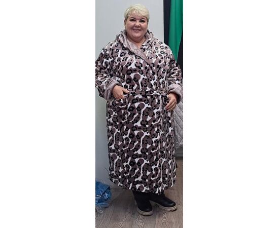 Халат жіночий теплий RL738 brown р.60-64 "HOME STYLE" недорого оптом від прямого постачальника Халат жіночий теплий RL738 brown р.60-64 "HOME STYLE" недорого оптом від прямого постачальника