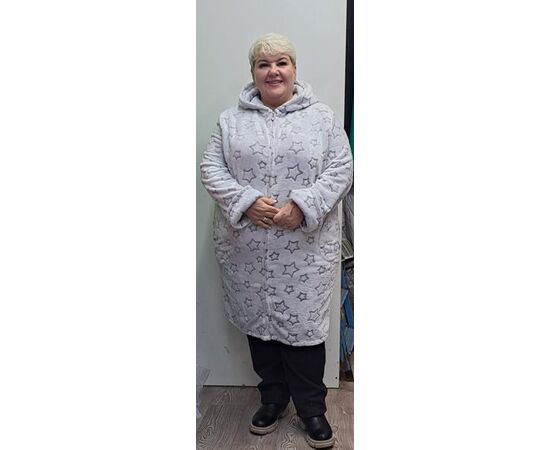 Халат жіночий теплий RL741 grey р.54-60 "HOME STYLE" недорого оптом від прямого постачальника Халат жіночий теплий RL741 grey р.54-60 "HOME STYLE" недорого оптом від прямого постачальника