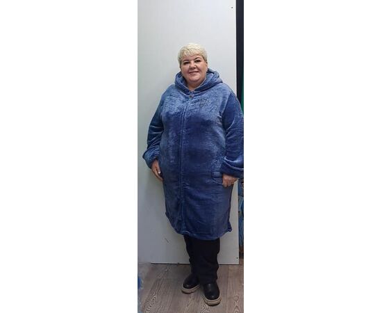 Халат жіночий теплий RL742 blue р.54-60 "HOME STYLE" недорого оптом від прямого постачальника Халат жіночий теплий RL742 blue р.54-60 "HOME STYLE" недорого оптом від прямого постачальника