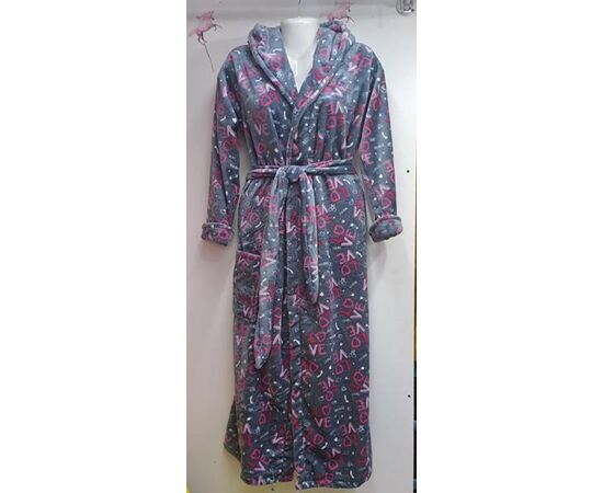 Халат жіночий теплий RL747 grey р.XL-3XL "HOME STYLE" недорого оптом від прямого постачальника Халат жіночий теплий RL747 grey р.XL-3XL "HOME STYLE" недорого оптом від прямого постачальника