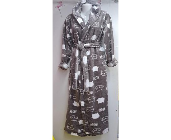 Халат жіночий теплий RL750 grey р.XL-3XL "HOME STYLE" недорого оптом від прямого постачальника Халат жіночий теплий RL750 grey р.XL-3XL "HOME STYLE" недорого оптом від прямого постачальника