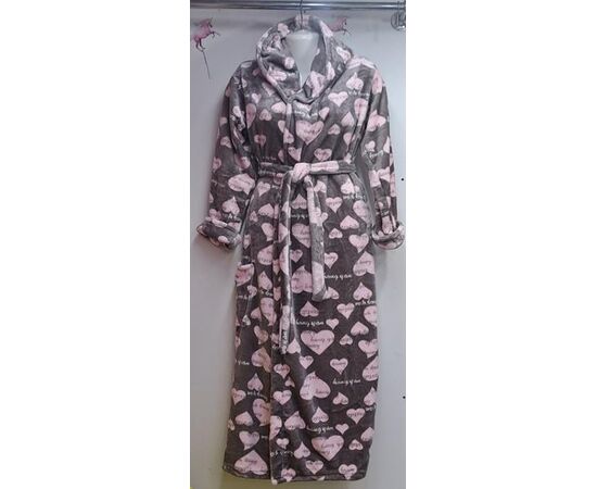 Халат женский тёплый RL753 beige р.XL-3XL "HOME STYLE" недорого оптом от прямого поставщика Фотография Халат женский тёплый RL753 beige р.XL-3XL "HOME STYLE" недорого оптом от прямого поставщика