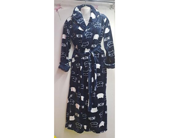 Халат жіночий теплий RL754 navy р.XL-3XL "HOME STYLE" недорого оптом від прямого постачальника Халат жіночий теплий RL754 navy р.XL-3XL "HOME STYLE" недорого оптом від прямого постачальника